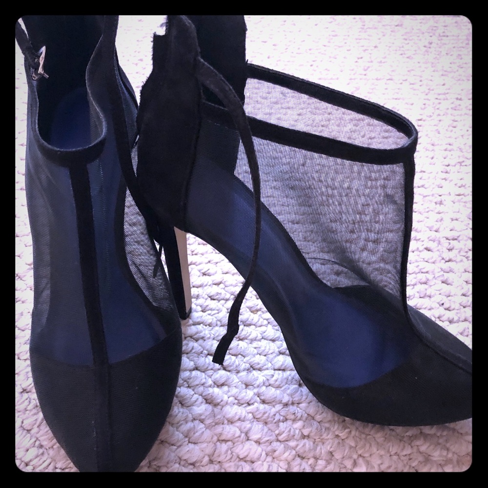 Nasty Gal super high and sexy heel mesh booties
